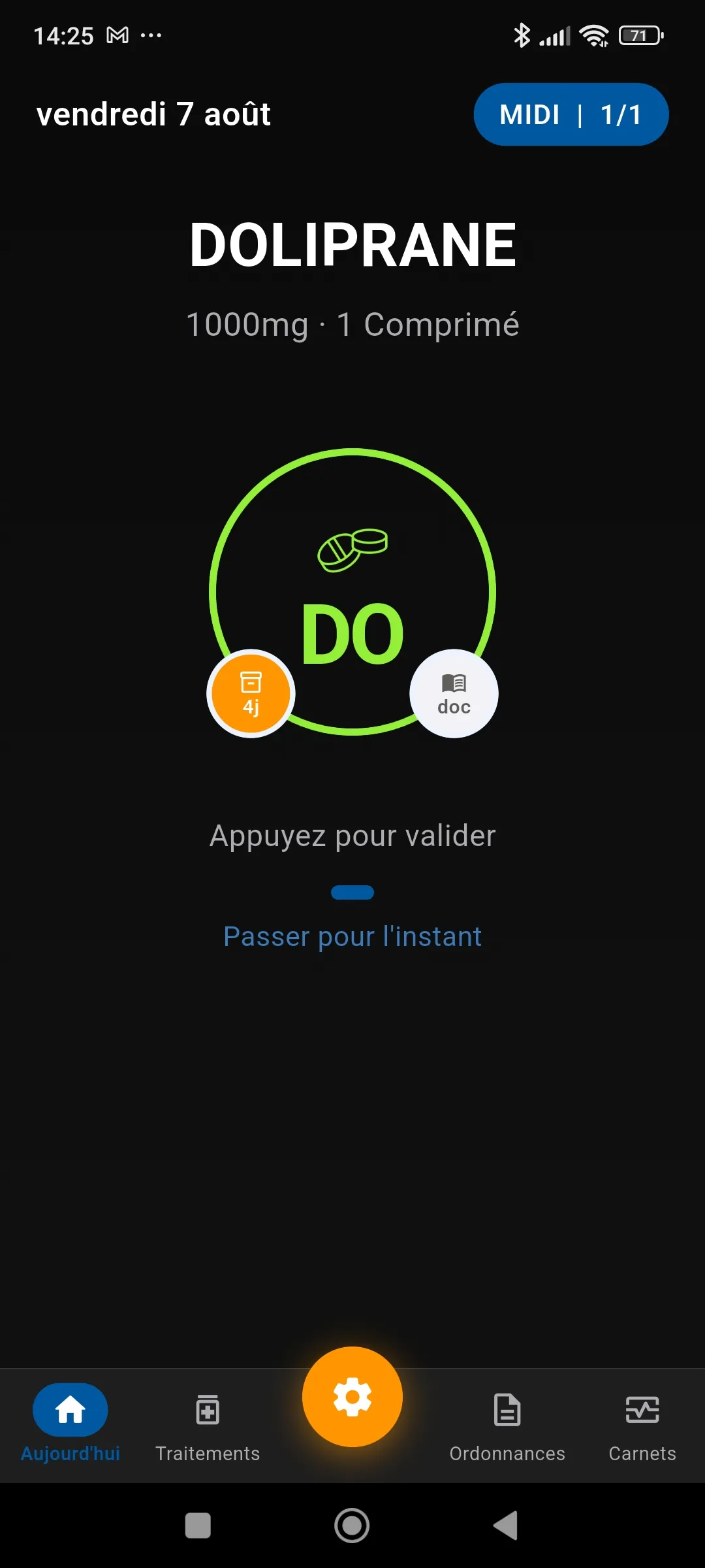 Aperçu de l'application Doseo